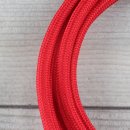 Textilkabel Lampenpendel 1-5m rot mit E14 Fassung Kunststoff weiß
