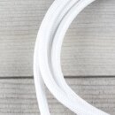 Textilkabel Weiß mit E27 Lampenfassung Glattmantel Kunststoff weiß 1-5m