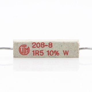 1.5 Ohm 5W 10% axial Zementwiderstand