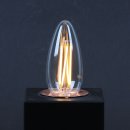 Danlamp E27 Vintage Deko LED Kerzenform klar Lampe 45mm 240V/3,5W