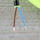 Textilkabel Neon-Gelb 2-adrig mit Euro-Flachstecker...