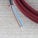 Textilkabel Bordeaux Rot 2-adrig mit Euro-Flachstecker...