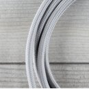 Textilkabel Grau 2-adrig mit Euro-Flachstecker Anschlussleitung Zuleitung 1-5 Meter