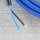 Textilkabel Anschlussleitung Zuleitung 1-5m dunkelblau mit Euro-Flachstecker