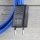 Textilkabel Anschlussleitung Zuleitung 1-5m dunkelblau mit Euro-Flachstecker