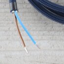 Textilkabel Marineblau 2-adrig mit Euro-Flachstecker...