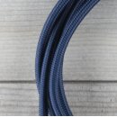 Textilkabel Marineblau 2-adrig mit Euro-Flachstecker Anschlussleitung Zuleitung 1-5 Meter