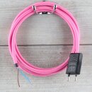 Textilkabel Pink 2-adrig mit Euro-Flachstecker...