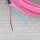 Textilkabel Anschlussleitung Zuleitung 1-5m pink mit Euro-Flachstecker