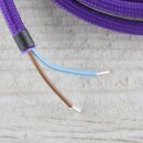 Textilkabel Violett 2-adrig mit Euro-Flachstecker...