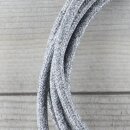 Textilkabel Steingrau 2-adrig mit Euro-Flachstecker Anschlussleitung Zuleitung 1-5 Meter