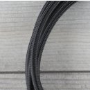 Textilkabel Anschlussleitung Zuleitung 1-5m schwarz mit Euro-Flachstecker