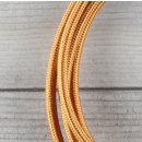 Textilkabel Anschlussleitung Zuleitung 1-5m englisch gold mit Euro-Flachstecker