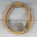 Textilkabel Gold 2-adrig mit Euro-Flachstecker...
