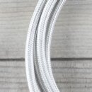 Textilkabel Silber 2-adrig mit Euro-Flachstecker Anschlussleitung Zuleitung 1-5 Meter