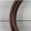 Textilkabel Anschlussleitung Zuleitung 1-5m braun mit Euro-Flachstecker
