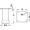 Häfele Möbelfuß Möbelfüße 80mm mit Höheneinstellung und Platte Metall