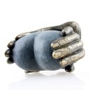 Deko Design Skulptur Figur "Herz in Händen" 15cm Bronze grau