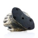 Deko Design Skulptur Figur "Herz in Händen" 15cm Bronze grau