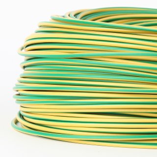 PVC Aderleitung Elektro-Kabel Stromkabel 1x1,5 mm² H07V-K grün-gelb (NYA-F) flexibel