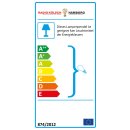 Textilkabel Lampenpendel silber mit E27 Porzellanfassung Schnurschalter und Schutzkontakt-Stecker schwarz