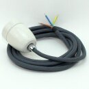 Textilkabel Graphit-Grau mit E27 Porzellanfassung und...