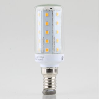 E14 GreenLED Röhrenlampe Leuchtmittel klar 4W 230V 400 lm 3000K warmweiß