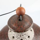 70/80er Jahre Keramik Küchenlampe Hängelampe Hängeleuchte Deckenlampe mit Keramik-Baldachin E27 38x25cm