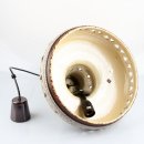 70/80er Jahre Keramik Küchenlampe Hängelampe Hängeleuchte Deckenlampe mit Keramik-Baldachin E27 38x25cm