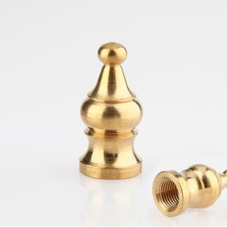 M10x1 Abschlussknopf Zierknopf 15x31mm Messing für Lampen und Leuchtenbau