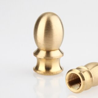 M10x1 Abschlussknopf Zierknopf 15x30mm Messing für Lampen und Leuchtenbau
