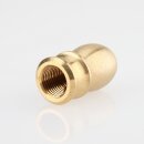 M10x1 Abschlussknopf Zierknopf 15x30mm Messing für Lampen und Leuchtenbau