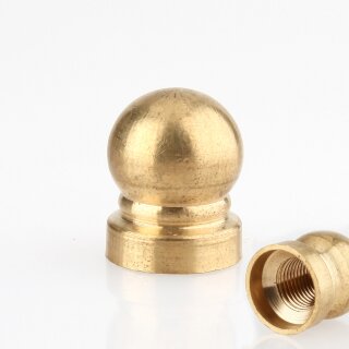 M10x1 Abschlussknopf Zierknopf 16x20mm Messing für Lampen und Leuchtenbau