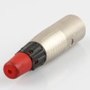XLR-Stecker Neutrik rot 2-polig