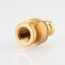 Lampen Abschlussknopf Zierknopf M10x1 mm Innengewinde 20x34 mm Messing roh