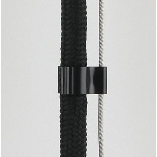 Kabelclip Kabelhalter Seilhalter-Clip für Stahlseile Lampen-Kabel 6.0-7.5mm + Drahtseil 1.0-1.2mm Kunststoff schwarz