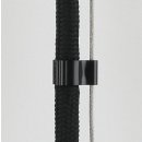 Kabelclip Kabelhalter Seilhalter-Clip für Stahlseile Lampen-Kabel 6.0-7.5mm + Drahtseil 1.0-1.2mm Kunststoff schwarz