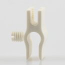 Kabelclip Kabelhalter Seilhalter-Clip für Stahlseile Lampen-Kabel 5.0-6.5mm + Drahtseil 1.0-2.0mm Kunststoff weiß