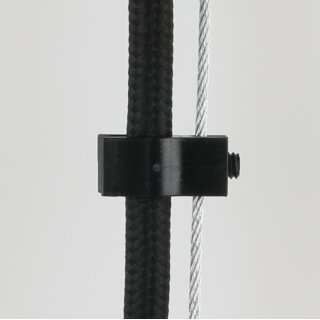 Kabelclip Kabelhalter Seilhalter-Clip für Stahlseile Lampen-Kabel 5.0-6.5mm + Drahtseil 1.0-2.0mm Kunststoff schwarz