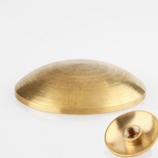 M10x1 Abschlussknopf Zierknopf Halbrundknopf 40x10mm Messing für Lampen und Leuchtenbau