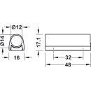 Häfele Loox Schaltergehäuse weiß für Schalter zum Schrauben mit 12mm Durchmesser