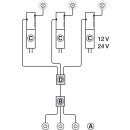 Häfele Loox Multi-Netzteil-Box Verteiler mit Schaltfunktion, 1 Schalter und 3 Netzteilen