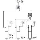 Häfele Loox Multi-Netzteil-Box Verteiler mit Schaltfunktion, 1 Schalter und 3 Netzteilen