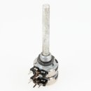 Dreh-Potentiometer stereo 0,2W 1k Ohm log mit 6/50mm Achse