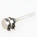 Dreh-Potentiometer stereo 0,2W 1k Ohm log mit 6/50mm Achse