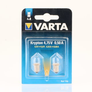 Krypton 4.75V/0.50A VARTA Glühbirne Glühlampe