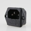 Kaltgeräte-Einbaustecker 10A/250V mit...