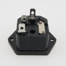 Kaltgeräte-Einbaustecker 10A/250V Sicherungshalter...