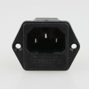 Kaltgeräte-Einbaustecker 10A/250V Sicherungshalter für 5x20mm Feinsicherung