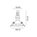 GU10/50W Einbauleuchte Einbaustrahler Chrom